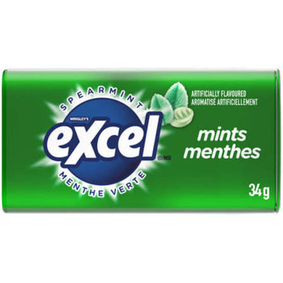 EXCEL MINTS SPEARMINT 34g