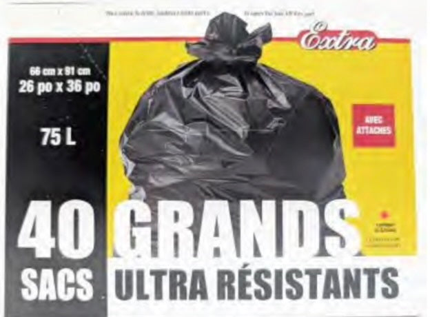 EXTRA GARBAGE BAGS 40pk [40 ea]