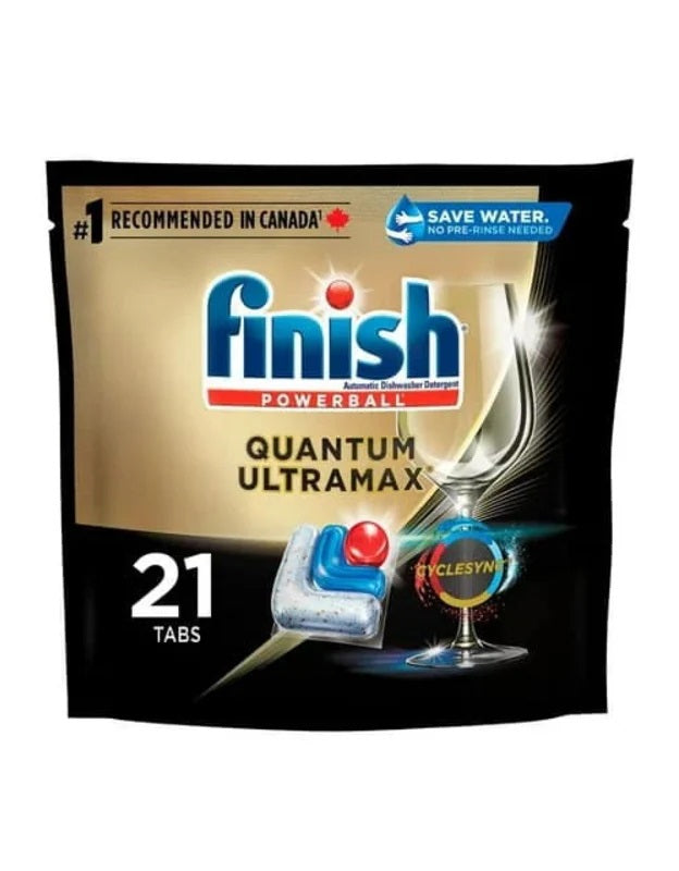 FINISH POWERBALL QUANTUM ULTRAMAX DISHWASHING DETERGENT TABS 21s
