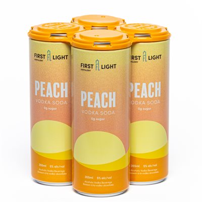 FIRST LIGHT PEACH VODKA 4x355ml