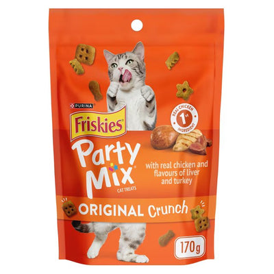 FRISKIES PARTY MIX ORIGINAL CRUNCH CAT TREATS 170g
