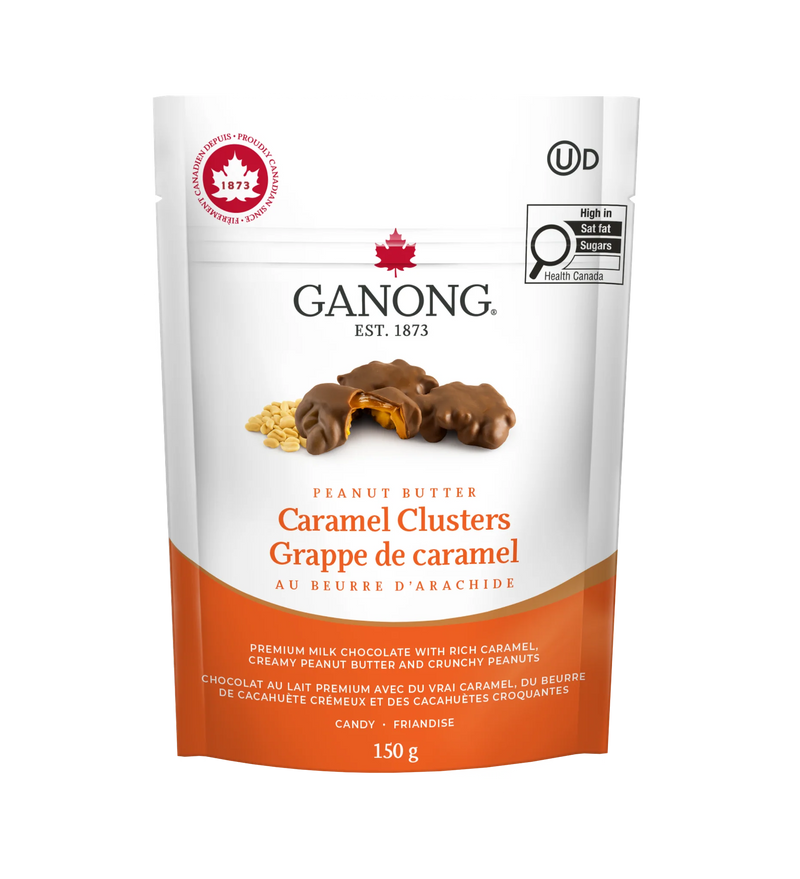 GANONG PNT BTR CARAMEL CLSTRS [150 g]