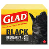GLAD EASY TIE REG BLACK 74L [40 ea]