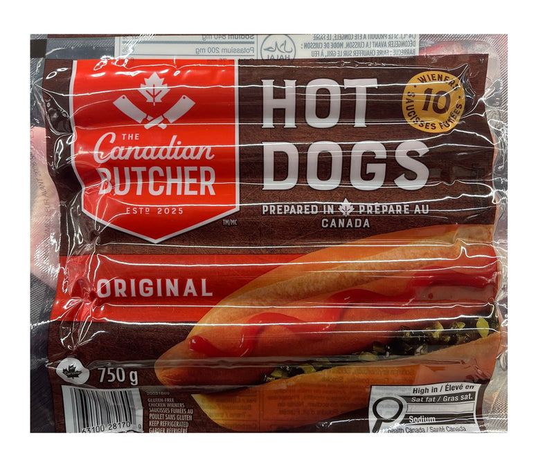 CANADIAN BUTCHER HOT DOGS [750 g]