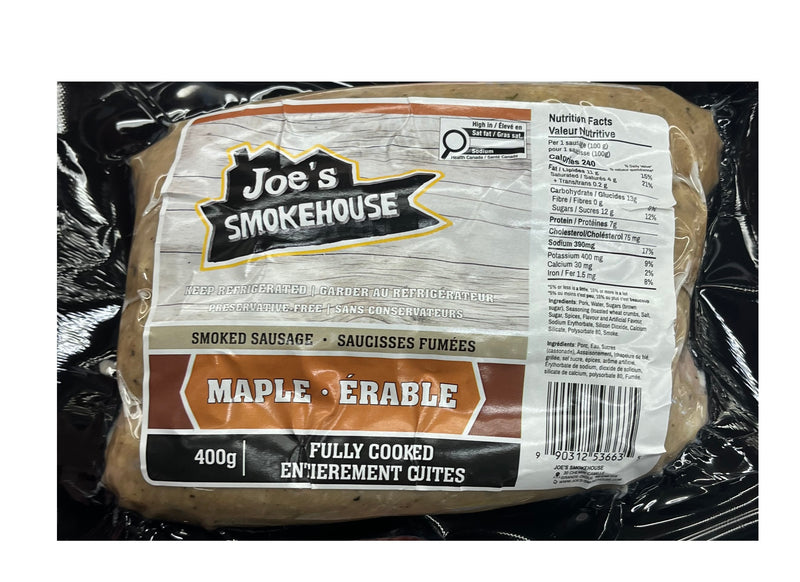 JOES SMKHS MAPLE SAUSAGE [400 g]