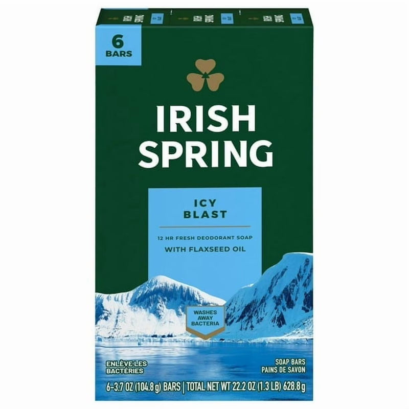 IRISH SPRING ICY BLAST SOAP 6pk