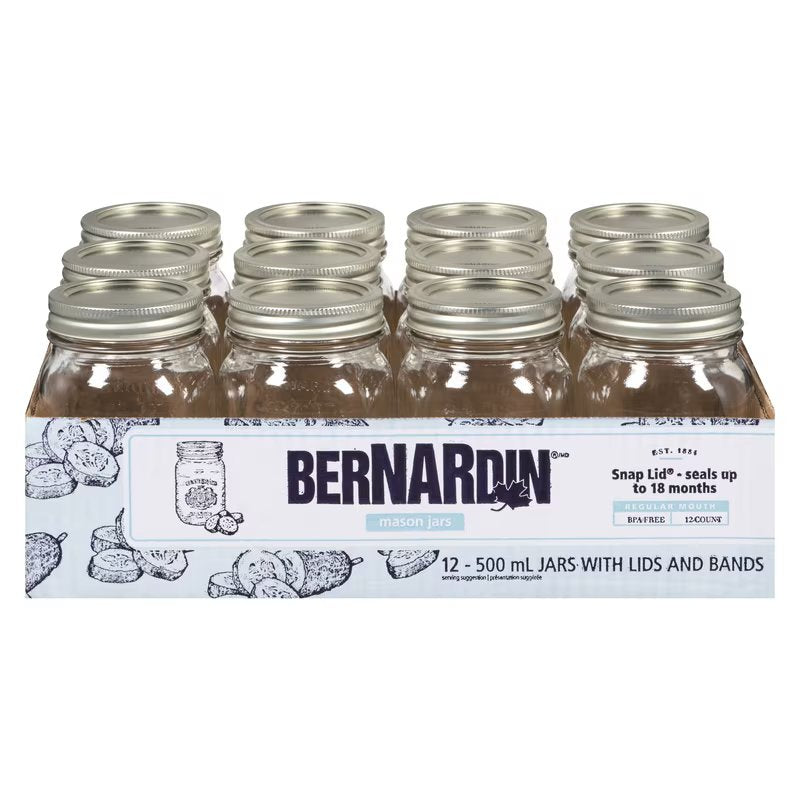 BRNRDN STNDRD MASON JAR 500ML [12 ea]