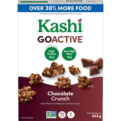 KASHI GO ACTIVE CHOCOLATE CRUNCH GRANOLA CEREAL 453g