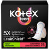 KOTEX ULTRA THIN HEAVY TEEN PADS WITH WINGS 26ea