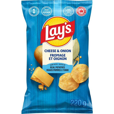 LAYS CHEESE & ONION CHIPS 220g
