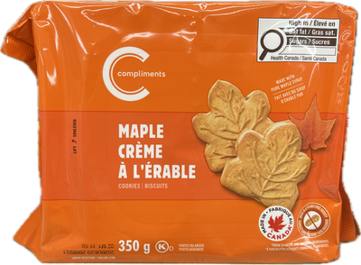 COMPLIMENTS MAPLE CREAM COOKIES 350g