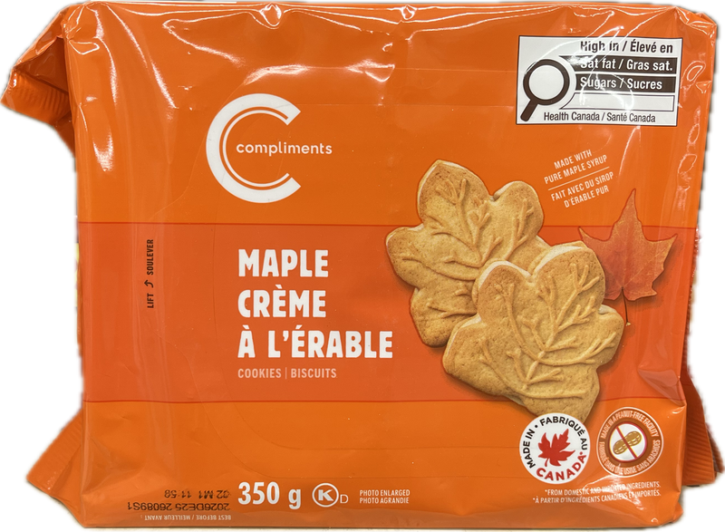 COMP MAPLE CREAM COOKIES 350g