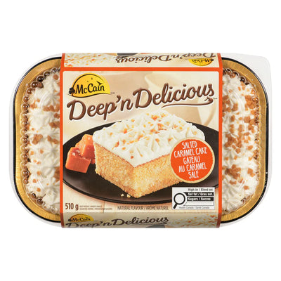 MCCAIN DEEP 'N DELICIOUS SALTED CARAMEL CAKE 510g