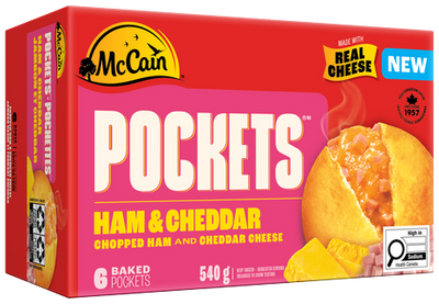 MC PIZZA POCKET HAM CHEDR 600g