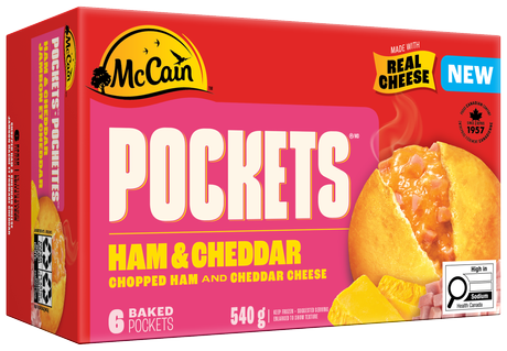 MC PIZZA POCKET HAM CHEDR 600g