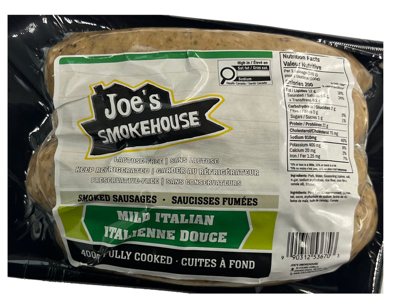 JOES SMKHS MILD ITALN SAUSAGE [400 g]