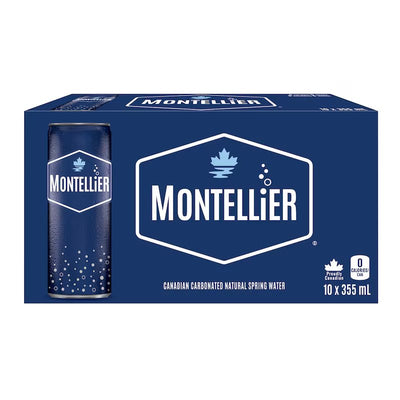MONTELLIER CARBONATED NATURAL SPRING WATER 10x355ml