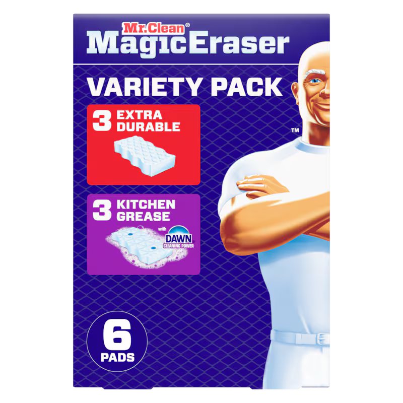 MR CLEAN MAGIC ERASER VARIETY PACK DURABLE & KITCHEN 6pk