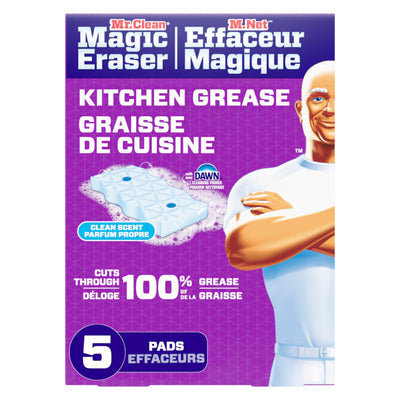 MR CLEAN MAGIC ERASER KITCHEN GREASE CLEAN SCENT 5ct