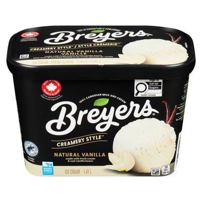 BREYERS CREAMERY STYLE NATURAL VANILLA ICE CREAM 1.41L