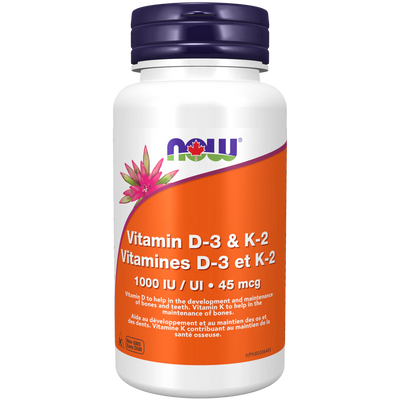 NOW VITAMIN D3 & K2 120 VCAP [120 ea]