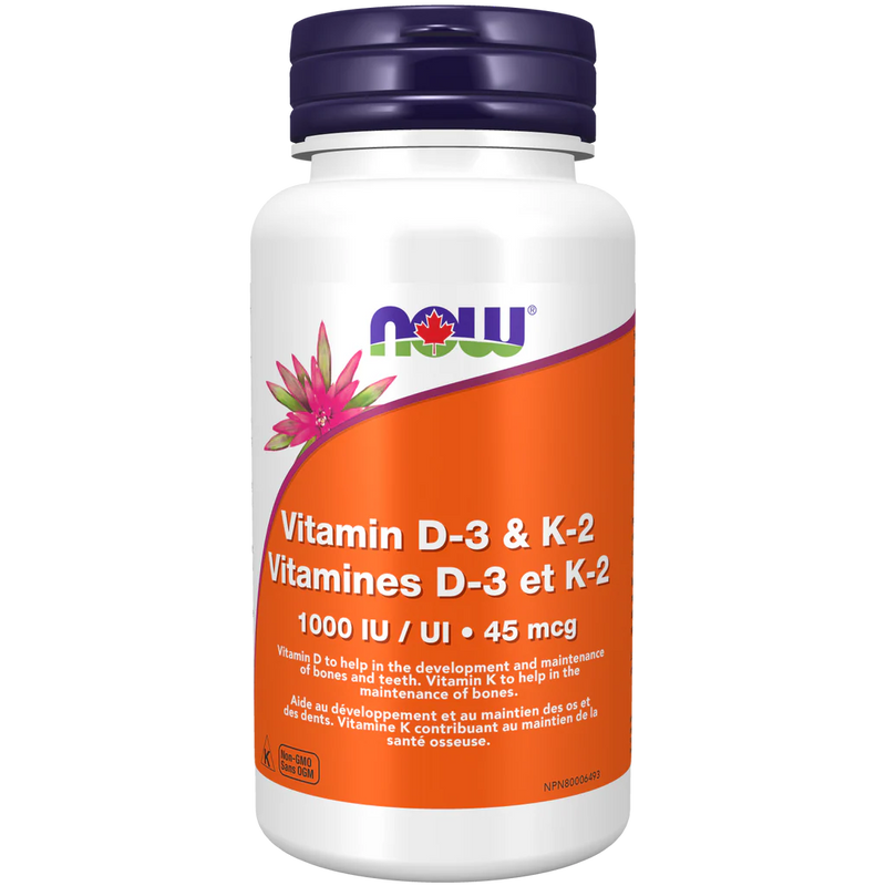 NOW VITAMIN D3 & K2 120 VCAP [120 ea]