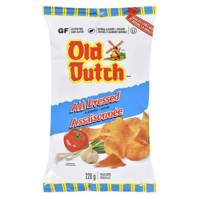 OLD DUTCH ALL DRESSED POTATO CHIPS 220g