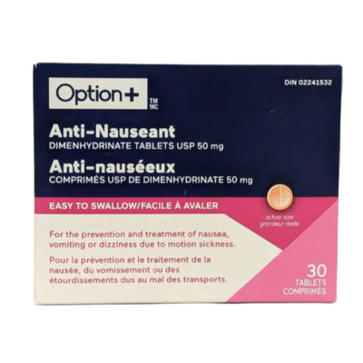 OPTION+ ANTI NAUSEANT 50mg 30s [30 ea]