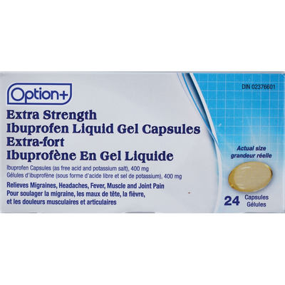 OPTN+ EX IBUPRFN LIQ GEL 400mg [24 ea]