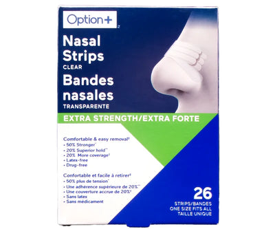 OPTN+ NASAL STRPS EX STR CLR [26 ea]