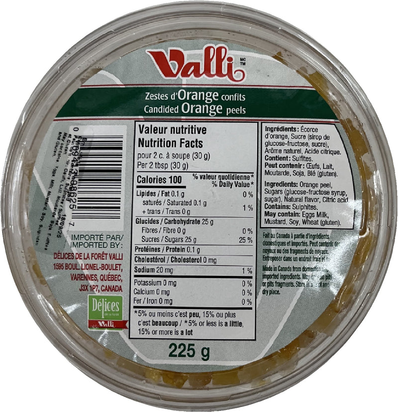 VALLI CANDIED ORANGE PEEL [225 g]