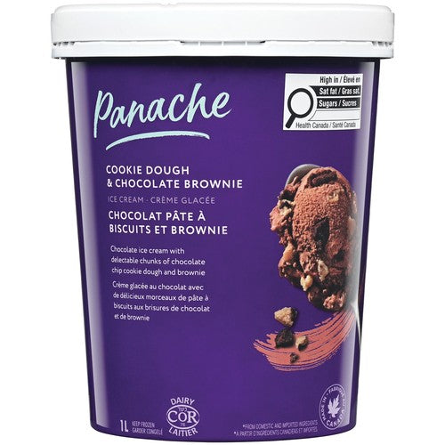 PANACHE COOKIE DOUGH & CHOCOLATE BROWNIE ICE CREAM 1L