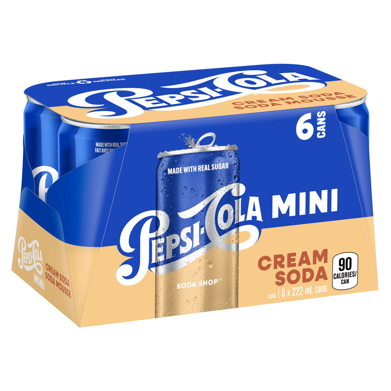 PEPSI CREAM SODA MINI 6x222ml [6 ea]