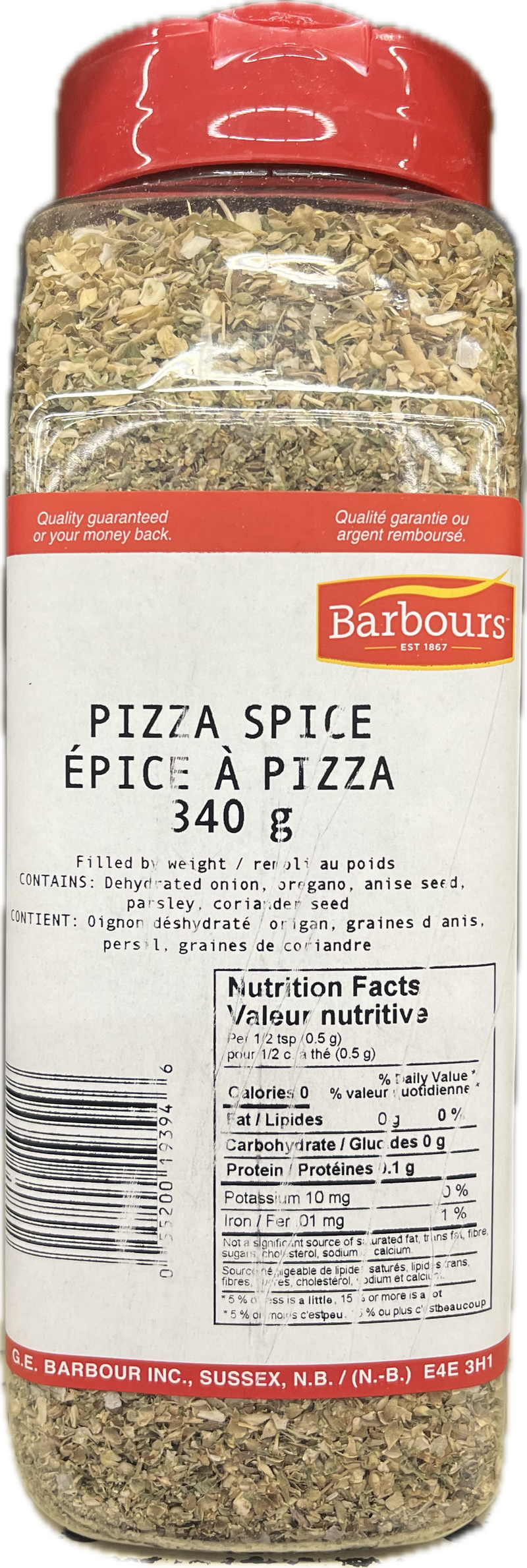 BARBOURS PIZZA SPICE [340 GM]