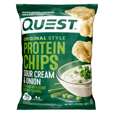 QUEST SOUR CREAM & ONION PROTEIN CHIPS 32g