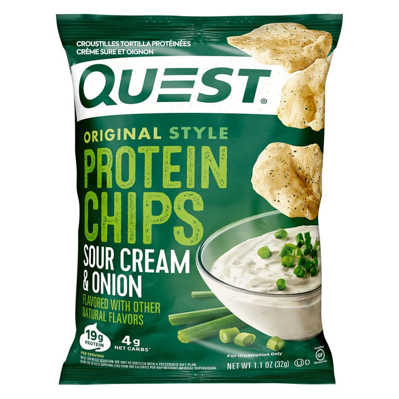 QUEST SOUR CREAM & ONION PROTEIN CHIPS 32g