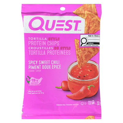 QUEST SPICEY SWEET CHILI TORTILLA STYLE PROTEIN CHIPS 32g