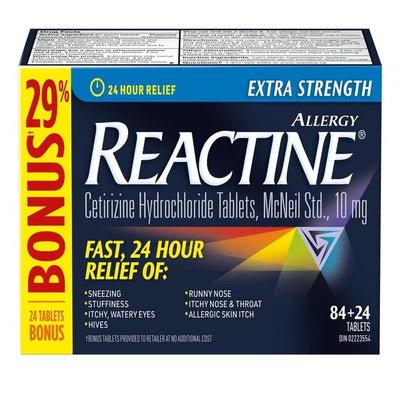 REACTINE ALLERGY 10mg BONUS PACK 108 ea
