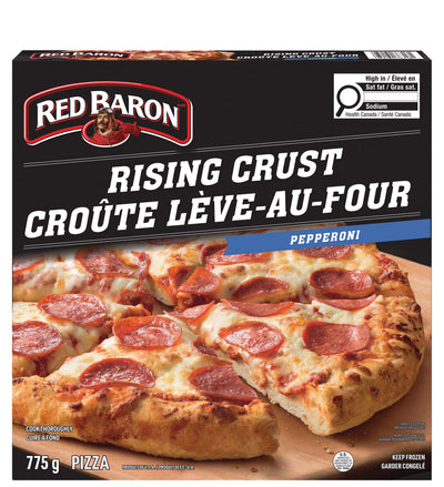 RED BARON RISING CRUST PEPPERONI PIZZA 775g