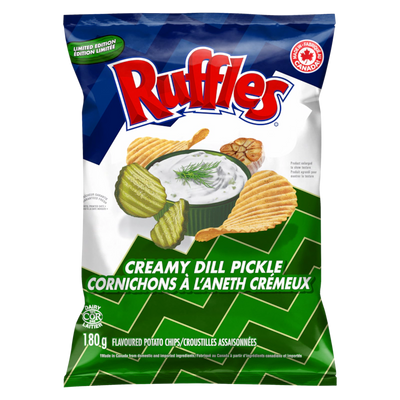 RUFFLES CRMY DILL PICKLE CHIPS [180 g]