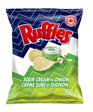 RUFFLES SOUR CRM N ONION 200g
