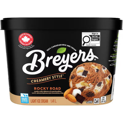 BREYERS CREAMERY STYLE ROCKY ROAD ICE CREAM 1.41L