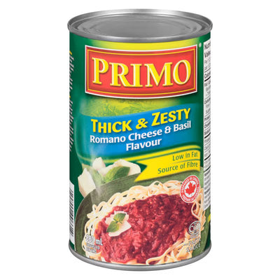 PRIMO THICK & ZESTY ROMANO & BASIL PASTA SAUCE 680ml