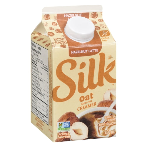 SILK HAZELNUT LATTE OAT DAIRY FREE COFFEE ENHANCER 450ml