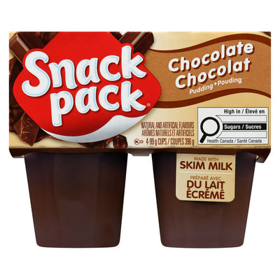 SNACK PACK CHOCOLATE PUDDING CUPS 4x99g