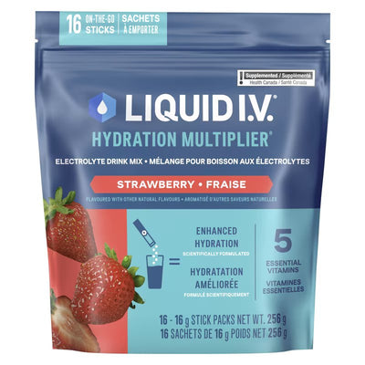 LIQUID I.V. ELECTROLTYE DRINK MIX STRAWBERRY 16 STICK PACKS 230g