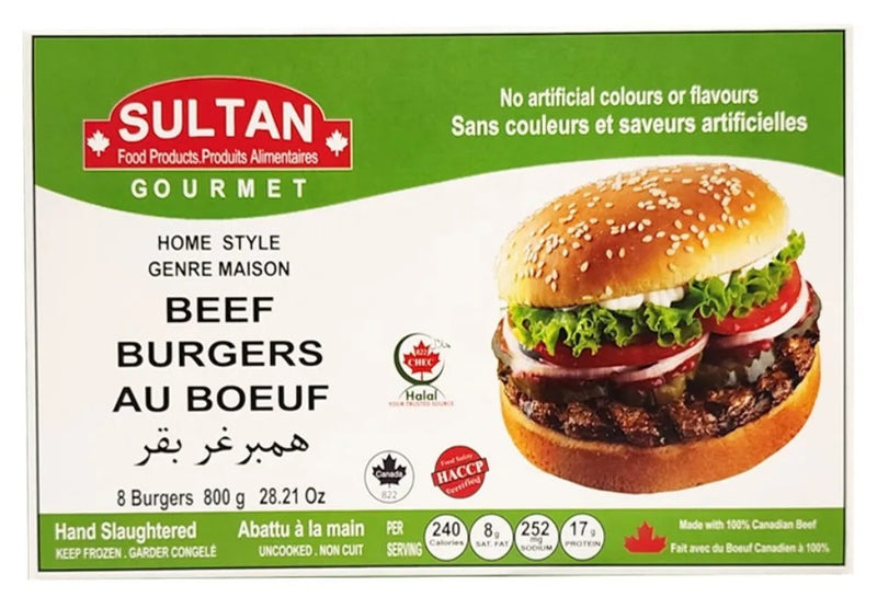 SULTAN FOODS BEEF BURGERS [800 g]