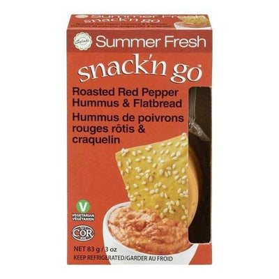 SUMMER FRESH SNACK N' GO ROASTED RED PEPPER HUMMUS & FLATBREAD 83g
