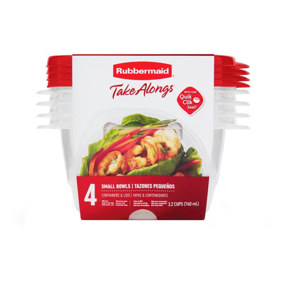 RUBBERMAID TAG ALONGS SMALL BOWLS 4pk