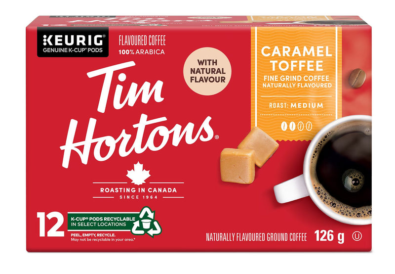 TIM HORTONS CARAMEL TOFFEE COFFEE K-CUPS 12pk